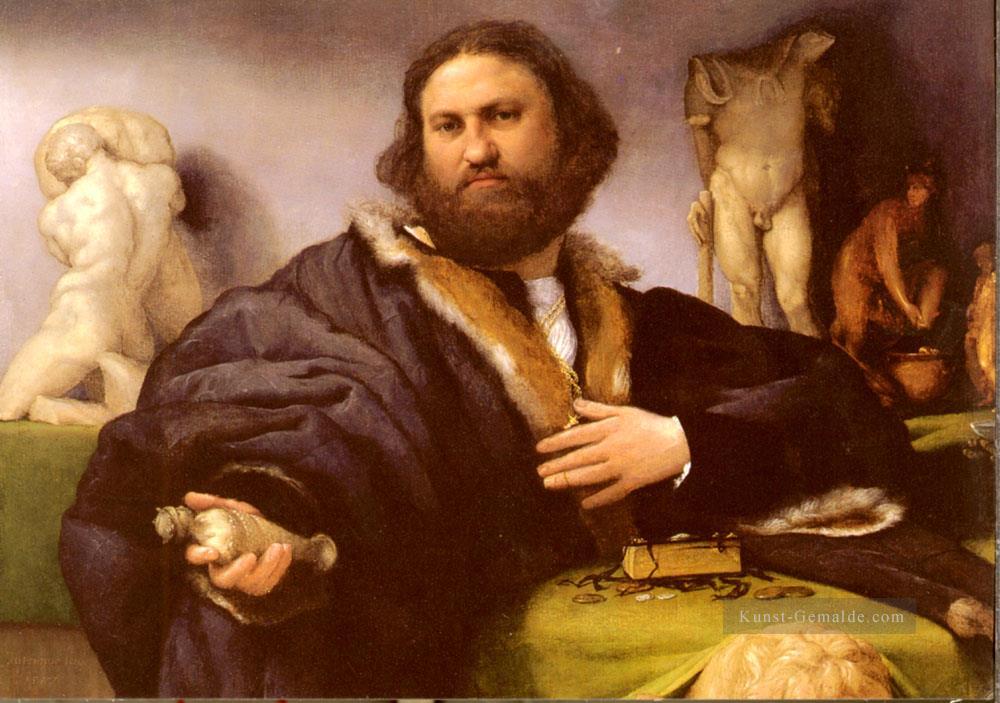 Porträt von Andrea Odoni Renaissance Lorenzo Lotto Ölgemälde